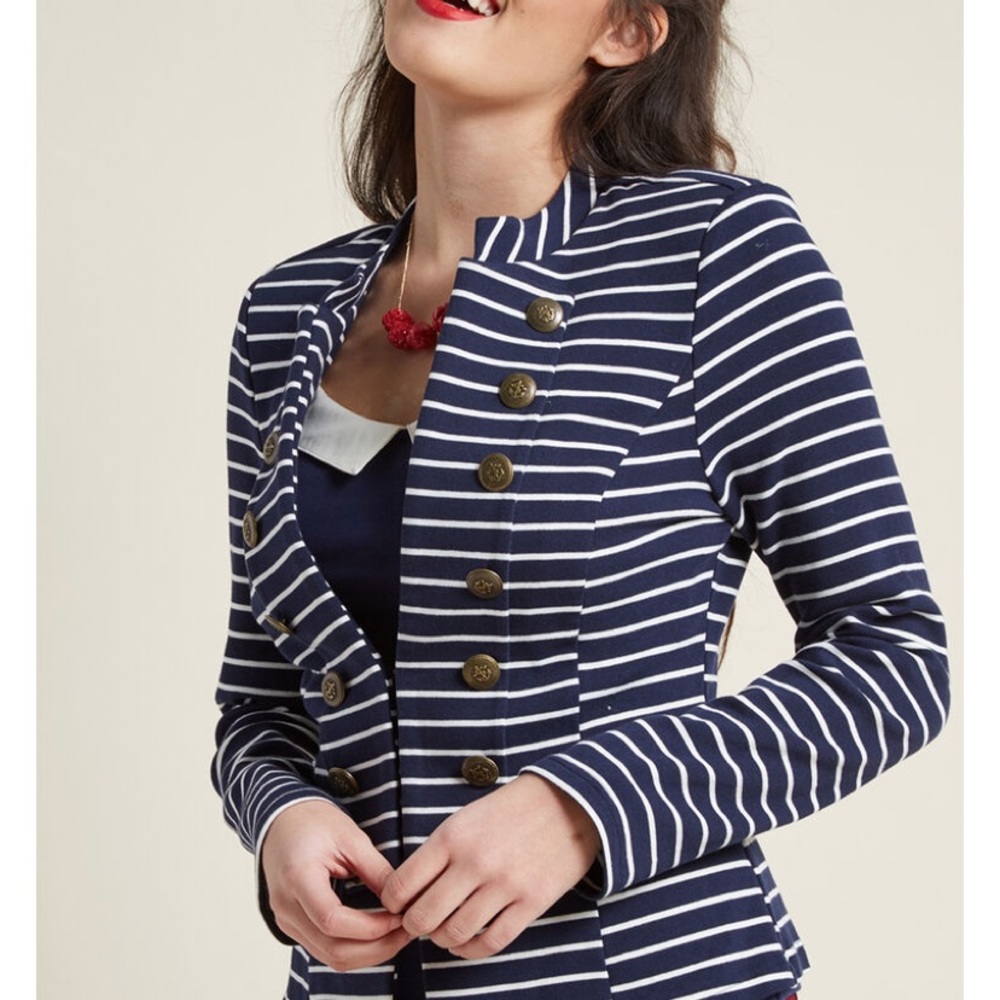 ModCloth “Ahoy, Adorable!” Knit Jacket XL